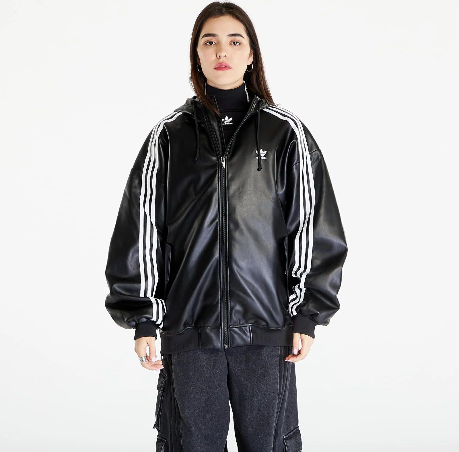 Adidas Originals Faux Leather Jacket Black - Ceny i opinie