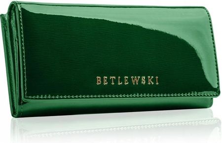 Betlewski portfel damski skórzany lakierowany ochrona kart Rfid duży karty