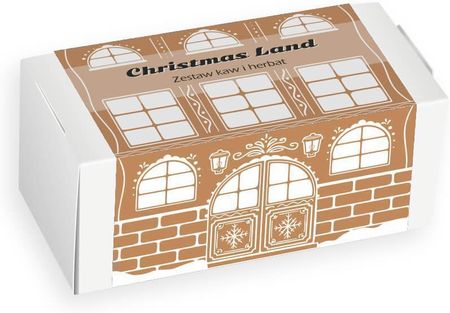 Duży zestaw kaw smakowych i herbat Christmas Land - pomysł na prezent upominek na święta mikołaja gwiazdkę wigilię Boże Narodzenie pod choinkę