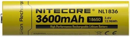 Nitecore NL1836, batería Li-ion 18650 recargable, 3600 mAh