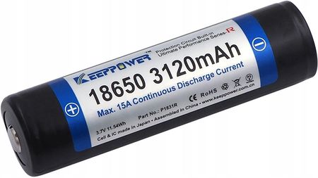 Keeppower Kp Icr18650-312Pcm-R 3120Mah Li-Ion Protected 3,7V