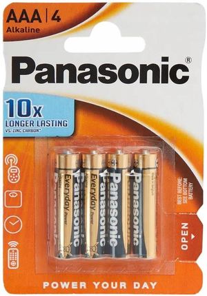 Panasonic 4X Bateria Aaa 1.5V R3 R03 10X Longer Lasting Baterie Alkaliczne