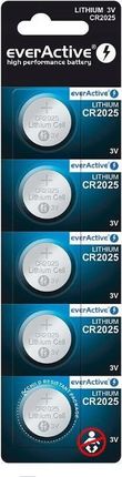 Everactive Baterie Alkaliczne Cr2025 3V X5