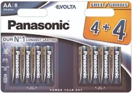 Panasonic Baterie Alkaliczne Evolta 1.5V Dc Aa (Lr06) 8 Sztuk Lr06/4+4Bp Ev