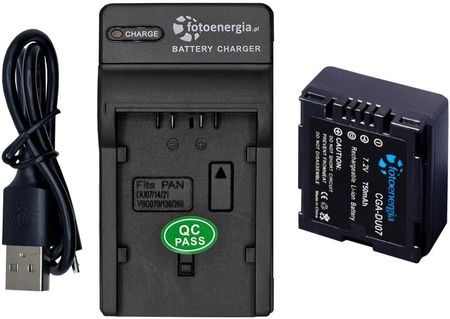 Fotoenergia Bateria Cga-Du07 Do Panasonic Nv-Gs10 Nv-Gs17 Nv-Gs21 [750 Mah] + Ładowarka Usb