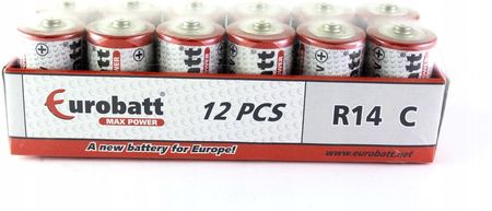 Eurobatt 123 12X Bateria Baterie 1.5V R14 C