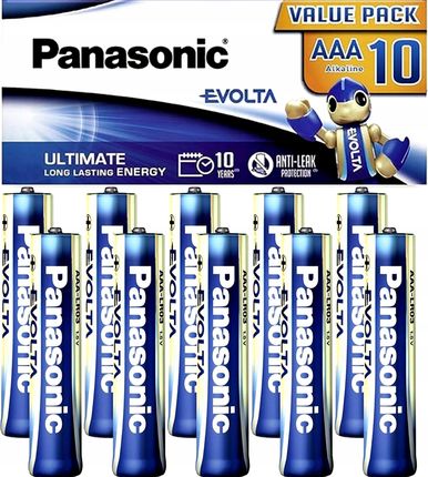 Panasonic Mocne Baterie Alkaliczne Evolta Ultimate Paluszki R03 Aaa X10
