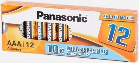 Panasonic 12X Baterie Alkaliczne R03 Aaa Long Lasting