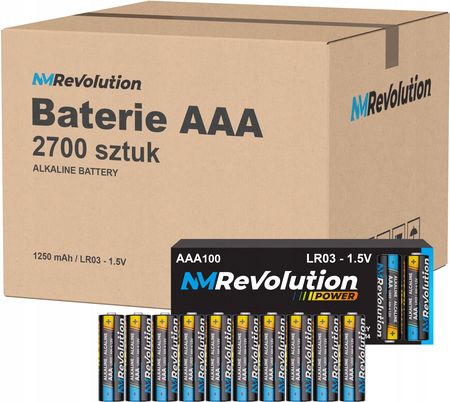 Nm Revolution Mocna Bateria Aaa Lr03 R3 Paluszki Opakowanie Zbiorcze 2700 Sztuk