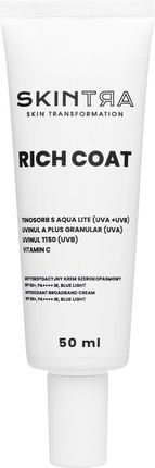 Krem Skintra Rich Coat Spf50+/Pa++++ Ir, Blue Light Antioksydacyjny Szerokopasmowy 50ml