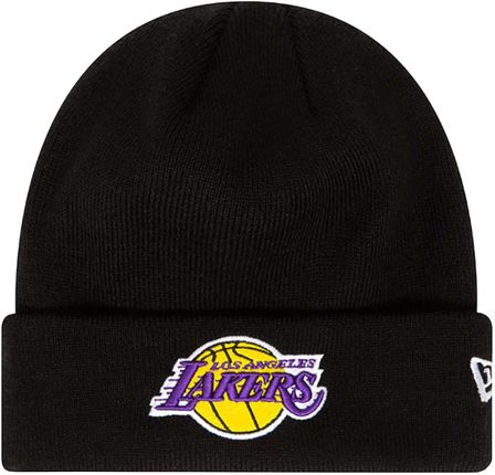 New Era Essential Cuff Beanie Los Angeles Lakers Hat 60348856 : Kolor - Czarne, Rozmiar - One size