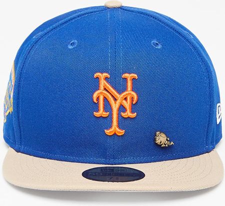 New Era New York Mets 50th Anniversary Varsity Pin 59FIFTY MLB Fitted Cap Game Royal/ Beige