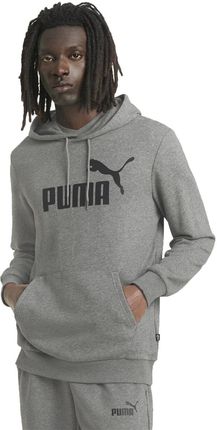 Puma Męska Bluza Dresowa Bawełniana Z Kapturem Ess Big Logo Hoodie Gray 586688 03 M