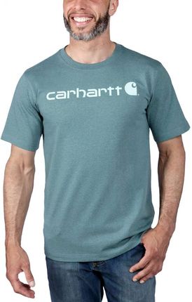 Koszulka męska T-shirt Carhartt Heavyweight Core Logo S/S GE1 Sea Pine Heather