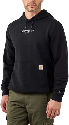Bluza męska z kapturem Carhartt Force Lightweight Logo BLK