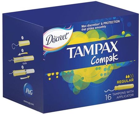 TAMPAX COMPAK Regular Tampony z aplikatorem 16 szt