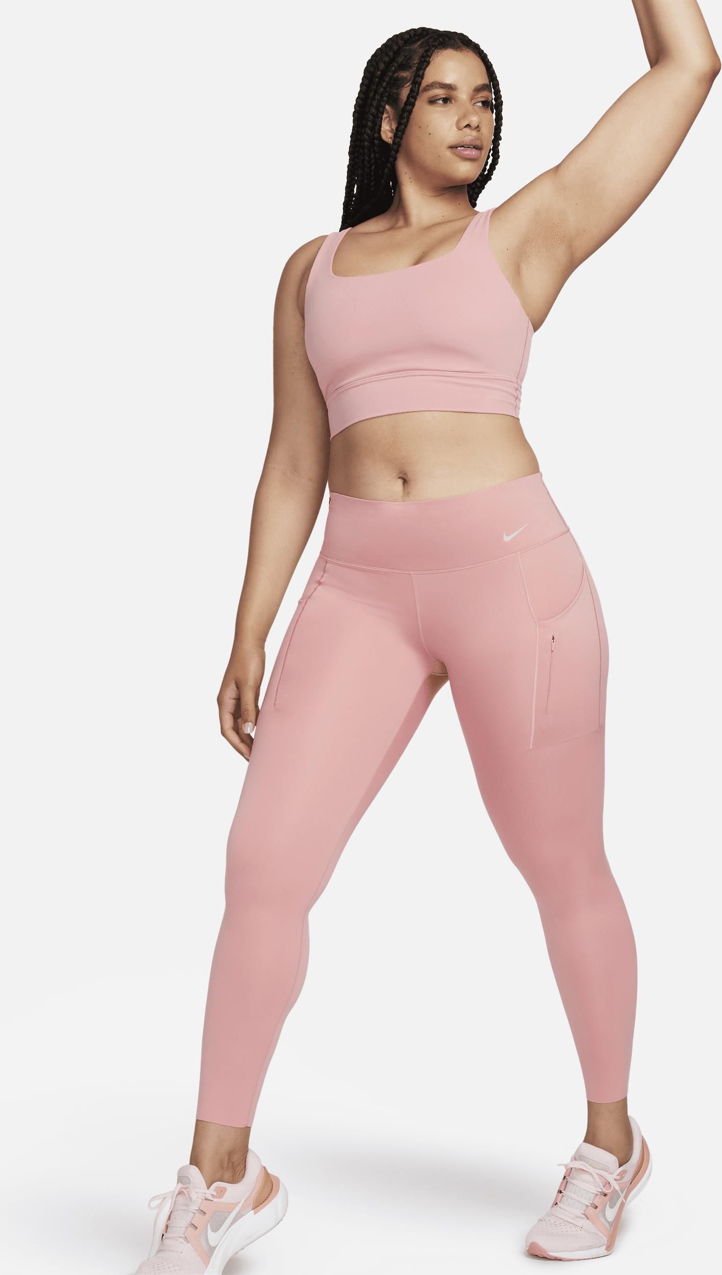 Damskie legginsy o pełnej długości ze średnim stanem i kieszeniami ...