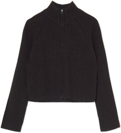 Cropp - Rozpinany sweter w paski - Czarny