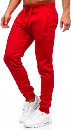 Spodnie Męskie Dresowe Czerwone XW01-A DENLEY_2XL