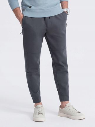 Spodnie męskie dresowe joggery grafitowe V5 OM-PASK-0142 S