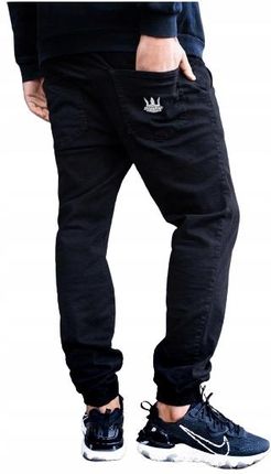 Spodnie Męskie Jogger Jakość Jigga Wear Czarne XL