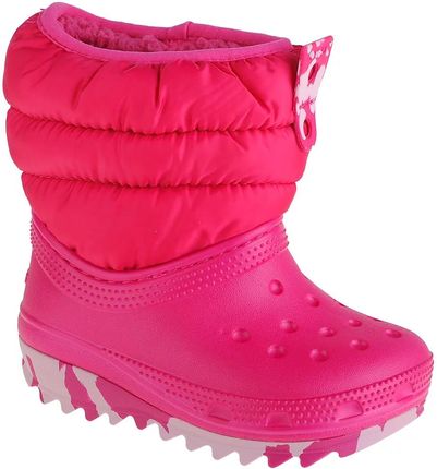 Crocs Classic Neo Puff Boot Toddler 207683-6X0 : Kolor - Różowe, Rozmiar - 20/21