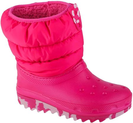 Crocs Classic Neo Puff Boot Kids 207684-6X0 : Kolor - Różowe, Rozmiar - 29/30