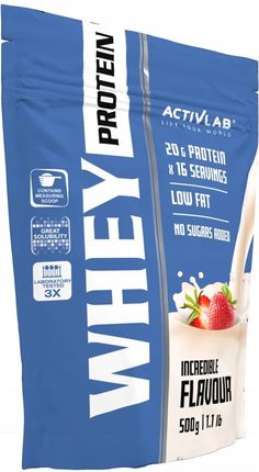 Odżywka Białkowa Koncentrat Activlab Whey Protein 500g Truskawka