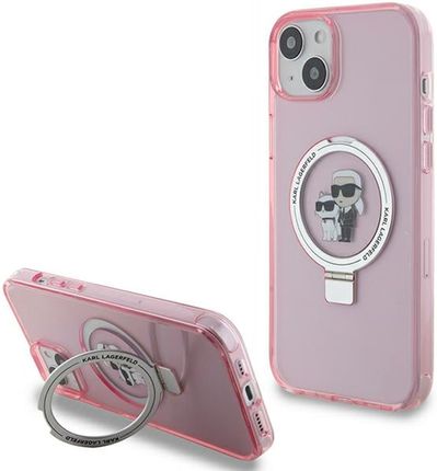 Karl Lagerfeld Klhmp15Mhmrskcp Iphone 15 Plus 6 7" Różowy Pink Hardcase Ring Stand Choupettte Magsafe