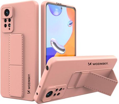 Wozinsky Kickstand Case Silikonowe Etui Z Podstawką Xiaomi Poco X4 Pro 5G Różowe