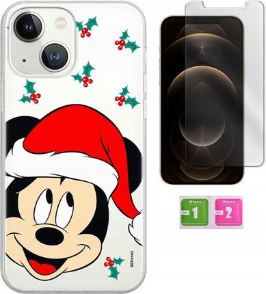Disney Etui Do Iphone 12 Pro Max Myszka Mickey Świąteczne Szkło 9H
