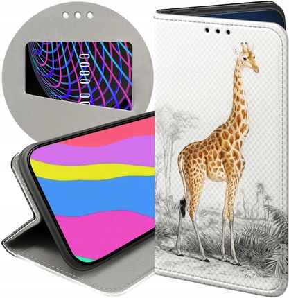 Hello Case Etui Z Klapką Do Samsung Galaxy M52 5G Żyrafa Śmieszne Sawanna