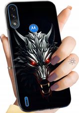 Hello Case Etui Do Motorola Moto E7 Power Wiedźmin Witcher Biały Wilk Dziki Gon