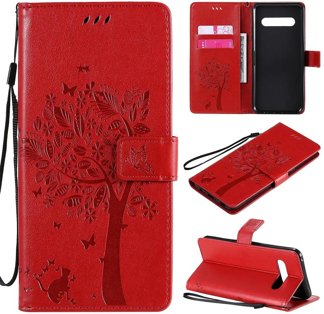 Saturcase Custodia Per LG K41S/K51S Con Stampa Tigre In Rilievo, Portafoglio E Magnete, Nero - 5