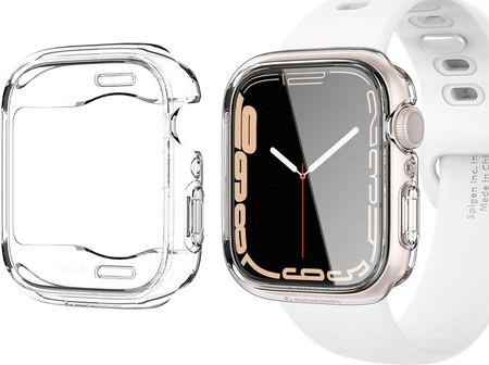 Spigen Etui Z Ochroną Ekranu Do Apple Watch 9 8 7 41Mm Crystal Clear