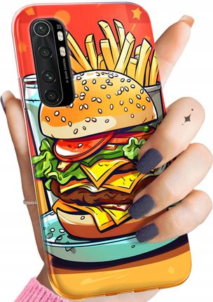 Hello Case Etui Do Xiaomi Mi Note 10 Lite Hamburger Burgery Fast Food Jedzenie