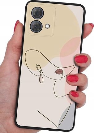 Krainagsm Etui Do Motorola Moto G84 5G Case Soft Matt Plecki Szkło 9H