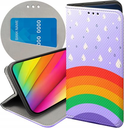 Hello Case Etui Z Klapką Do Xiaomi Redmi 10 5G Tęcza Rainbow Futerał Pokrowiec