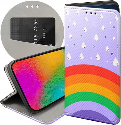Hello Case Etui Z Klapką Do Huawei Honor X7A Tęcza Rainbow Futerał Pokrowiec