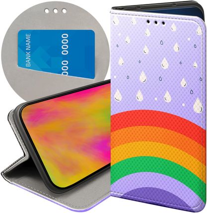 Hello Case Etui Z Klapką Do Samsung Galaxy J7 2016 Tęcza Rainbow Futerał