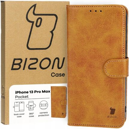 Bizon Etui Case Pocket Do Apple Iphone 13 Pro Max Brązowe