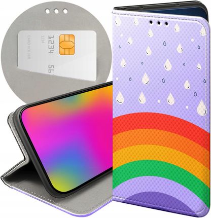Hello Case Etui Z Klapką Do Xiaomi Redmi 12 4G 5G Tęcza Rainbow Futerał