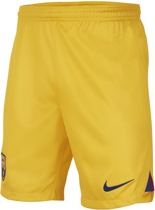 Spodenki Piłkarskie Dla Dużych Dzieci Nike Dri-Fit Fc Barcelona Stadium 2022/23 Wersja Czwarta Żółty