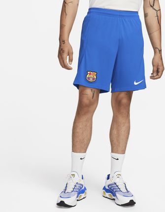 Męskie Spodenki Piłkarskie Nike Dri-Fit Fc Barcelona Stadium 2023/24 Wersja Wyjazdowa Niebieski