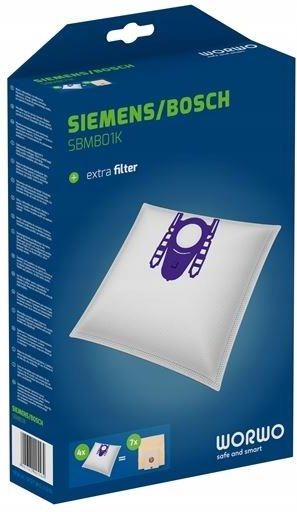 10 sacchetti per aspirapolvere adatti per aspirapolvere Siemens Super XS e Super XXS, a 5 strati, con chiusura igienica, sacchetto del tipo BS 216m con filtro