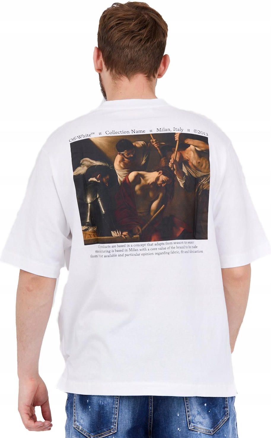 ★Off-White★ Caravaggio Crowning Short Sleeve T-Shirt Black Off-White Caravaggio Crowning Printed T-shirt (Black) – The