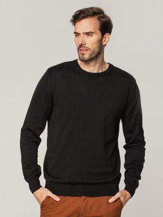Czarny sweter z okrągłym dekoltem