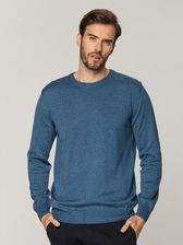 Zdjęcie Niebieski sweter z okrągłym dekoltem - Małogoszcz