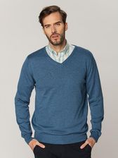 Zdjęcie Niebieski sweter z dekoltem w szpic - Radlin