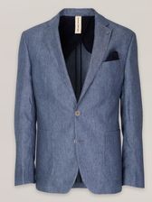 Zdjęcie Niebieska marynarka Thomas Goodwin z lnu naturalnego - Libiąż